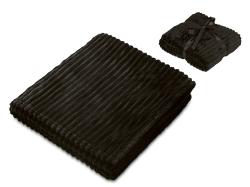 Плед Wave флисовый, черный