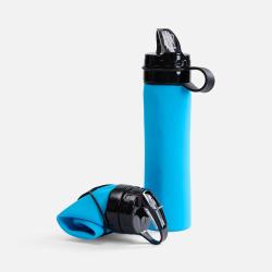 Складная бутылка для воды Langfossen, голубая Складная бутылка для воды Langfossen, голубая