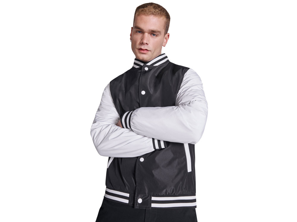 Бомбер утепленный California унисекс, черный/белый