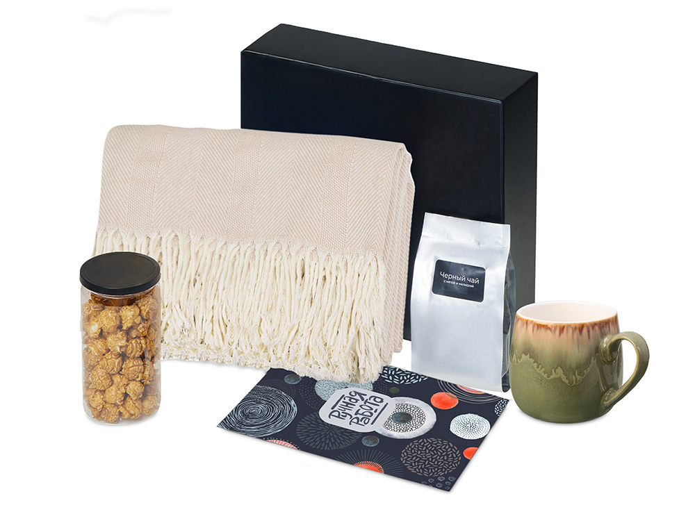 Подарочный набор Re:y. Haven с пледом, кружкой и чаем Подарочный набор Re:y. Haven с пледом, кружкой и чаем