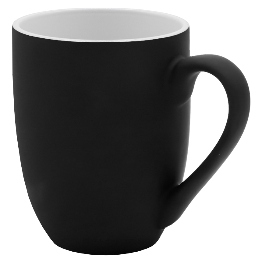 Кружка Elegante, софт-тач, 350мл, черная