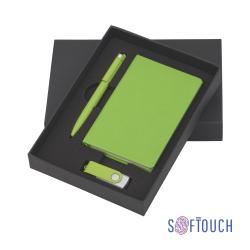 Набор подарочный "Сорренто" с блокнотом А6, покрытие soft touch, зеленое яблоко#
