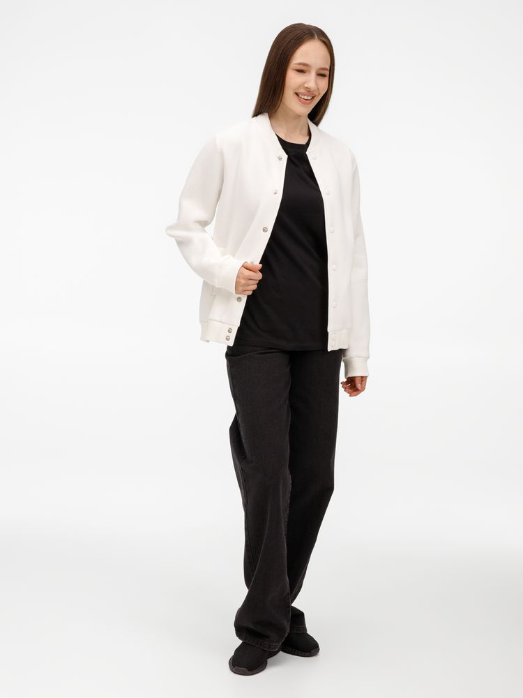 Бомбер унисекс AtmosWear, молочно-белый Бомбер унисекс AtmosWear, молочно-белый