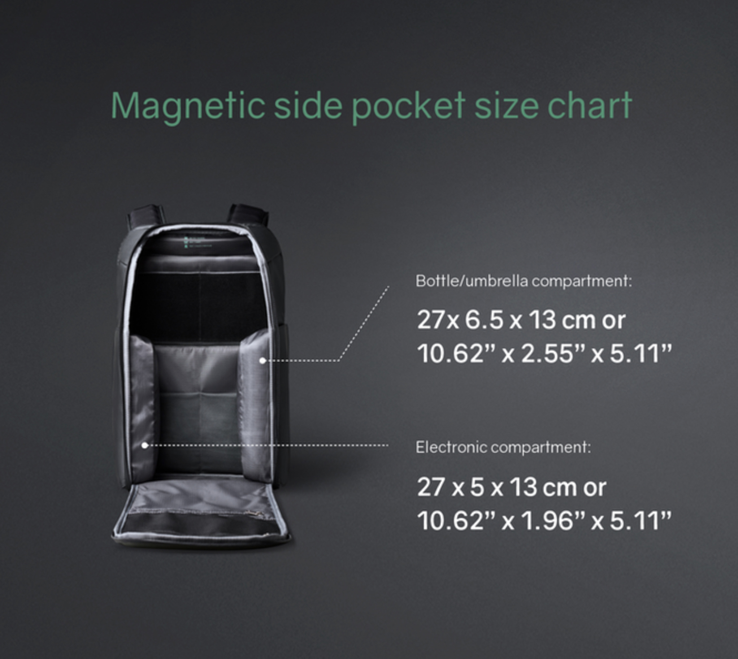 Рюкзак KORIN FlipPack 47х30х17 см, черный