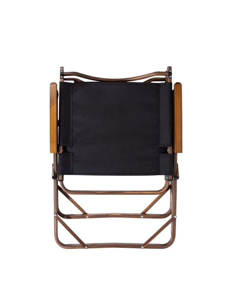 Стул MW02 складной, черный, темное дерево