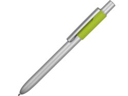 Ручка металлическая шариковая Bobble с силиконовой вставкой, серый/зеленое яблоко Ручка металлическая шариковая Bobble с силиконовой вставкой, серый/зеленое яблоко