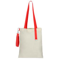 Сумка для покупок White GLOW 325 г/м² с ремувкой, красная/красная