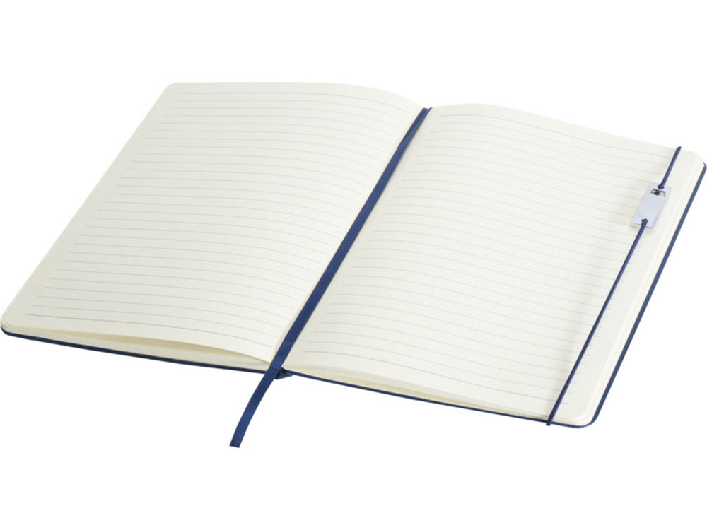 Набор Legato Elegance из блокнота формата А5 в твердой обложке и ручки-роллера, синий/синий