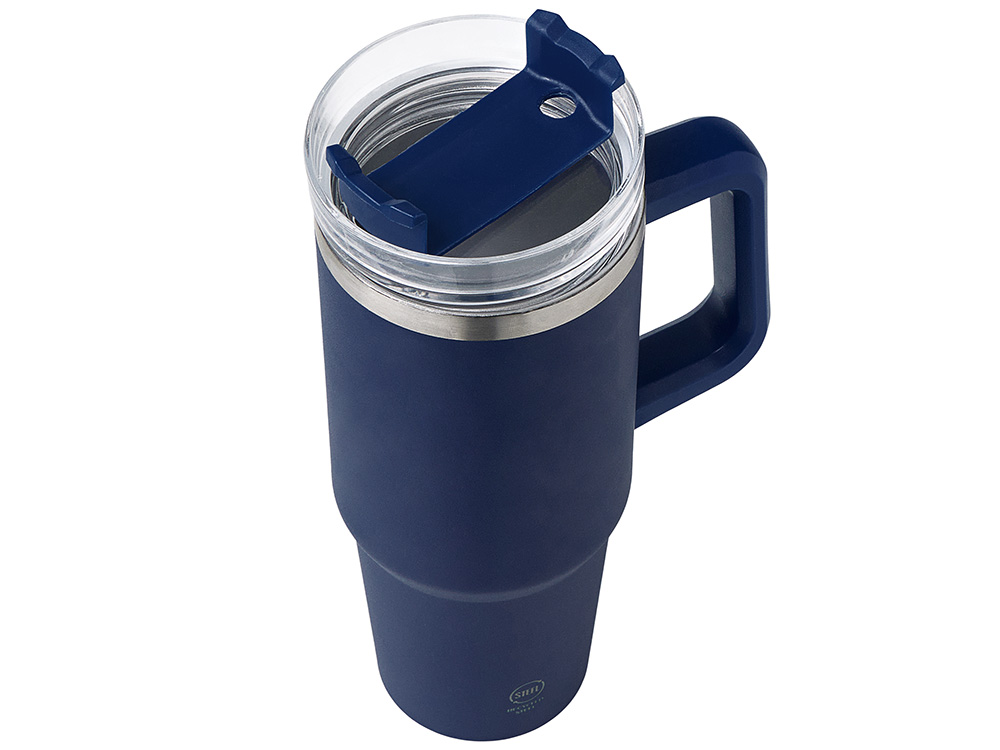 Термокружка KRANSTON с двойными стенками из переработанной нержавеющей стали, синий нейви Термокружка KRANSTON с двойными стенками из переработанной нержавеющей стали, синий нейви