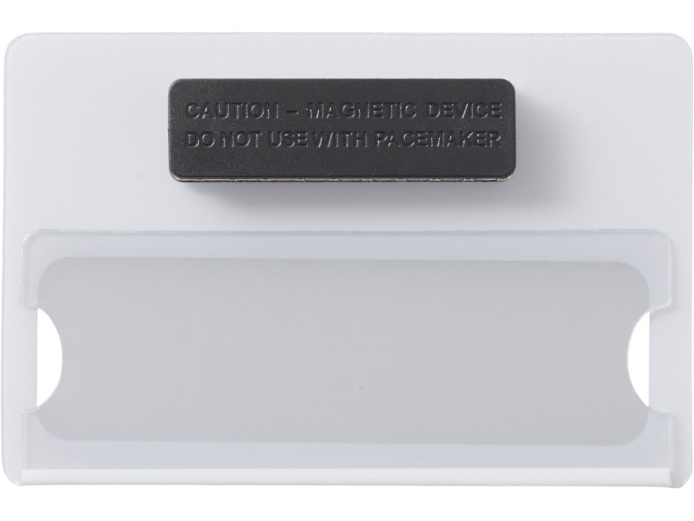 Бейдж с загибушкой(литой) 90х60мм, белый