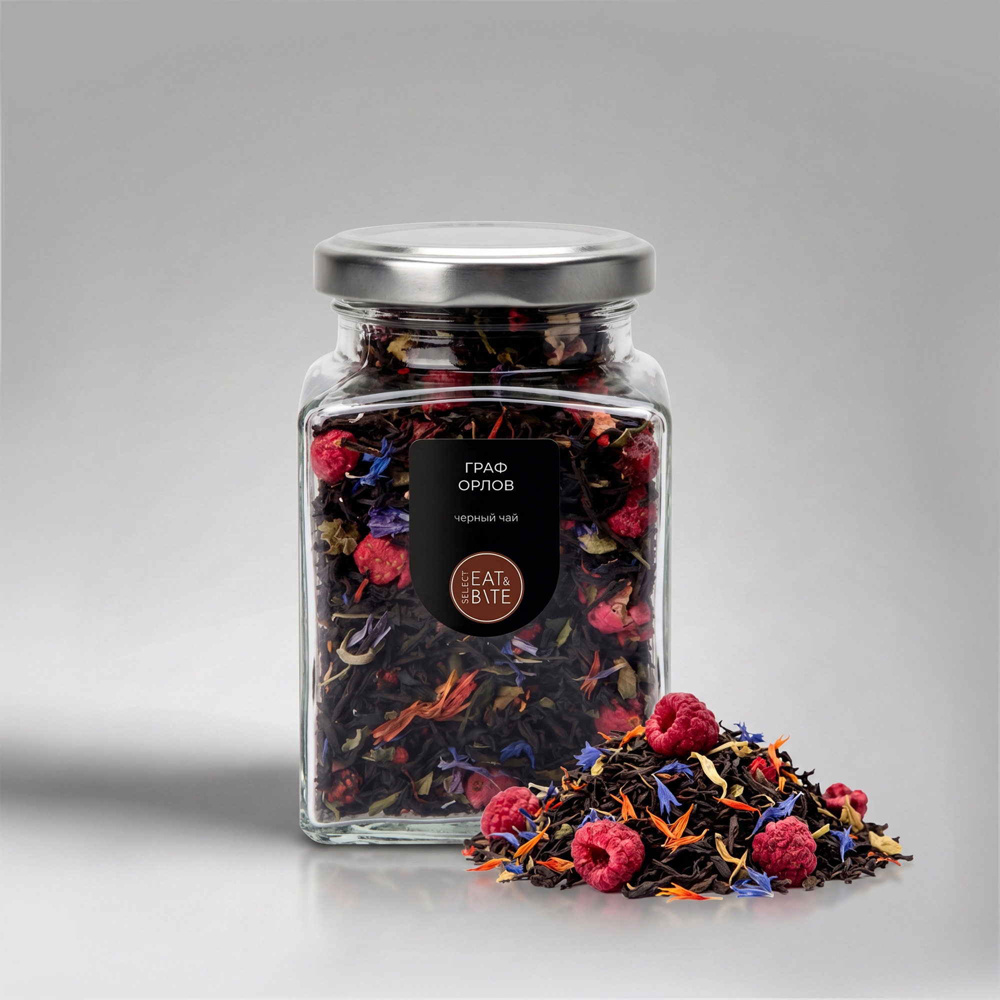 Чай черный, серия Bouquet, граф Орлов, стеклянная банка