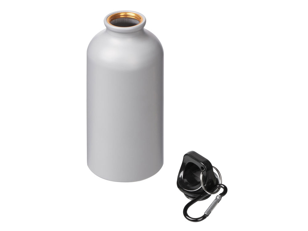 Матовая спортивная бутылка Hip S с карабином и объемом 400 мл, серый (Р)