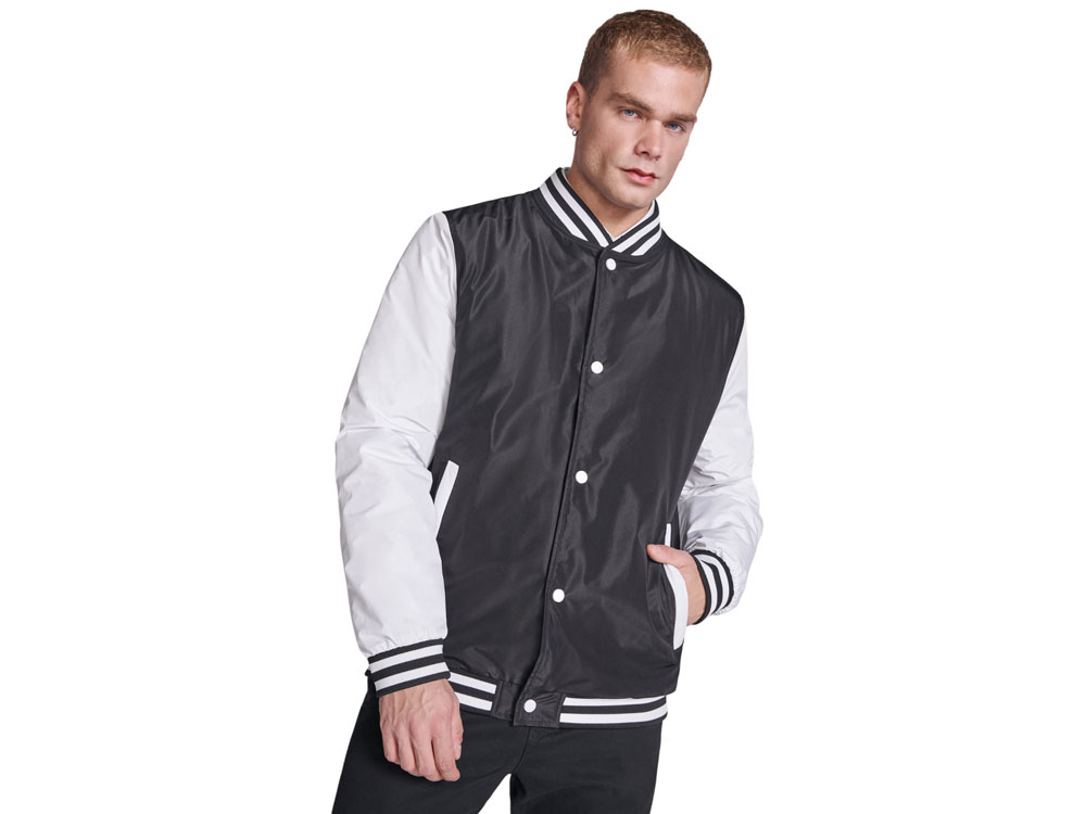 Бомбер утепленный California унисекс, черный/белый