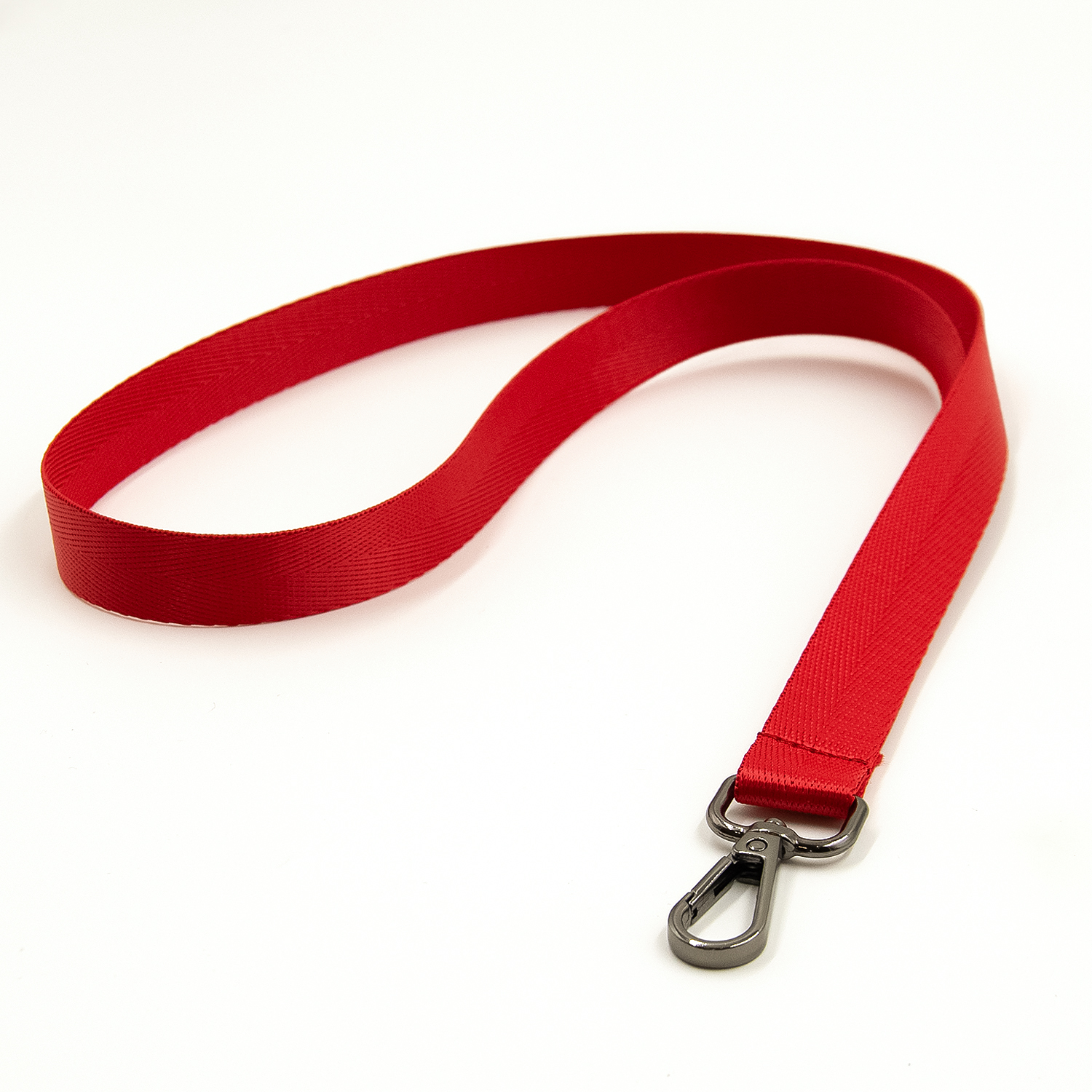 Лента для бейджа Flat, с карабином (красный)