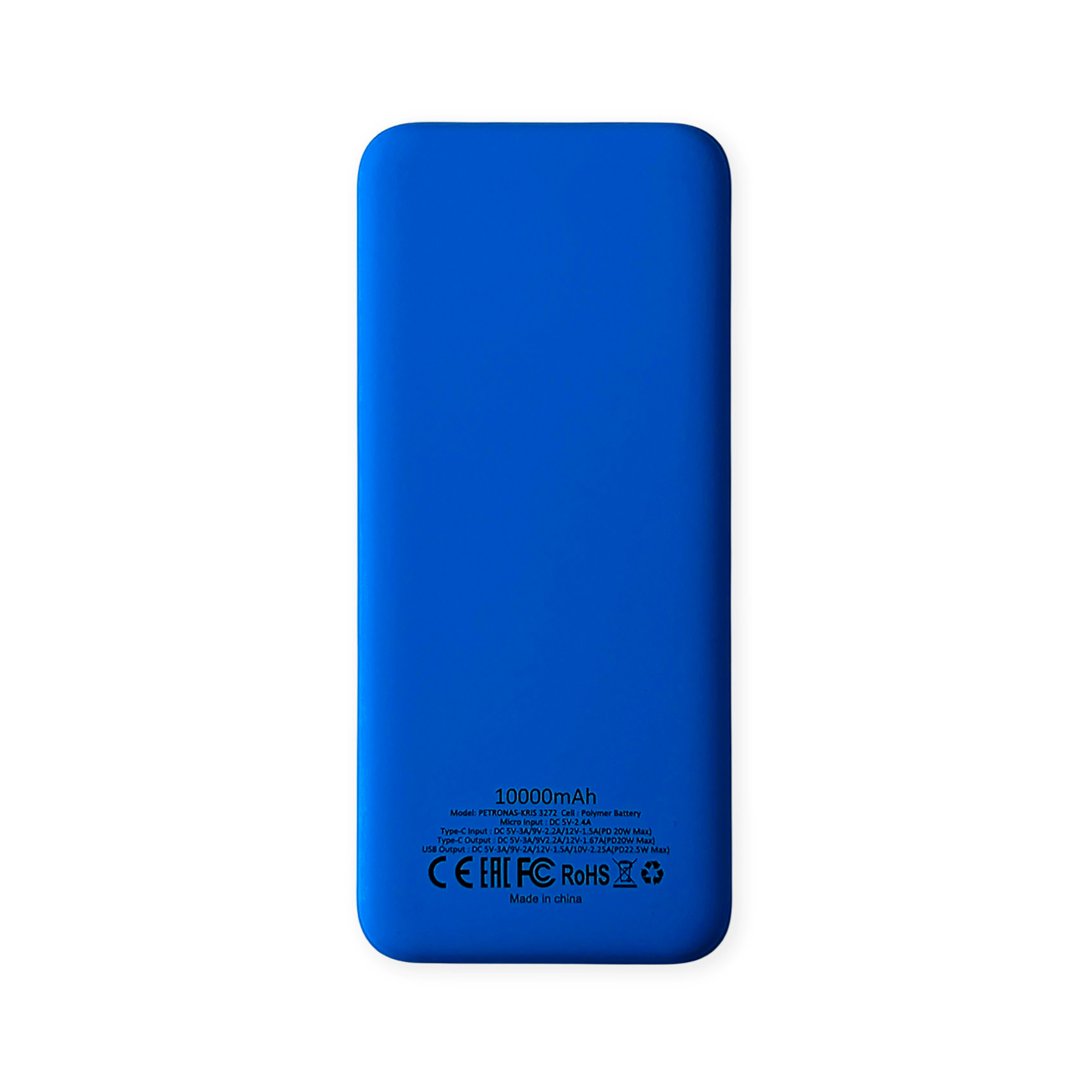 Внешний аккумулятор Kris soft touch, 10000mAh (Синий)