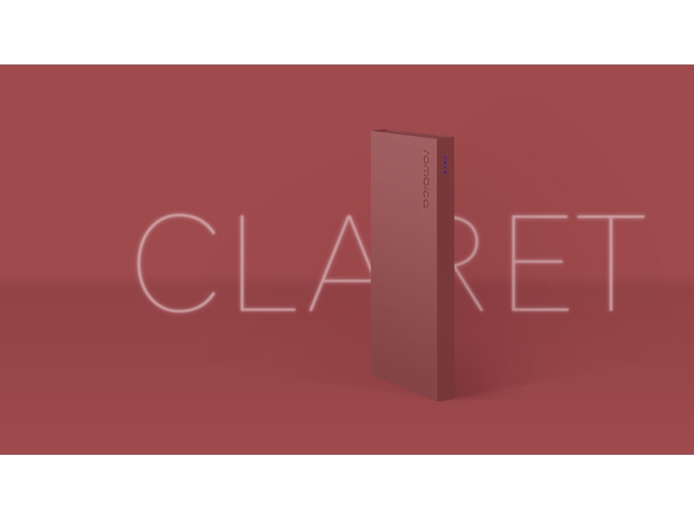 Внешний аккумулятор Rombica NEO ARIA Claret, 10000 мАч, Soft-touch, PD, QCharge, Type-C, бордовый (Р)