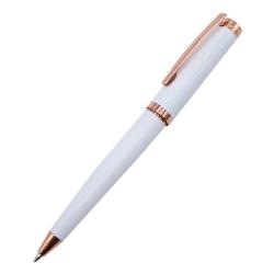 Ручка металлическая Betty, белая с золотом Ручка металлическая Betty, белая с золотом