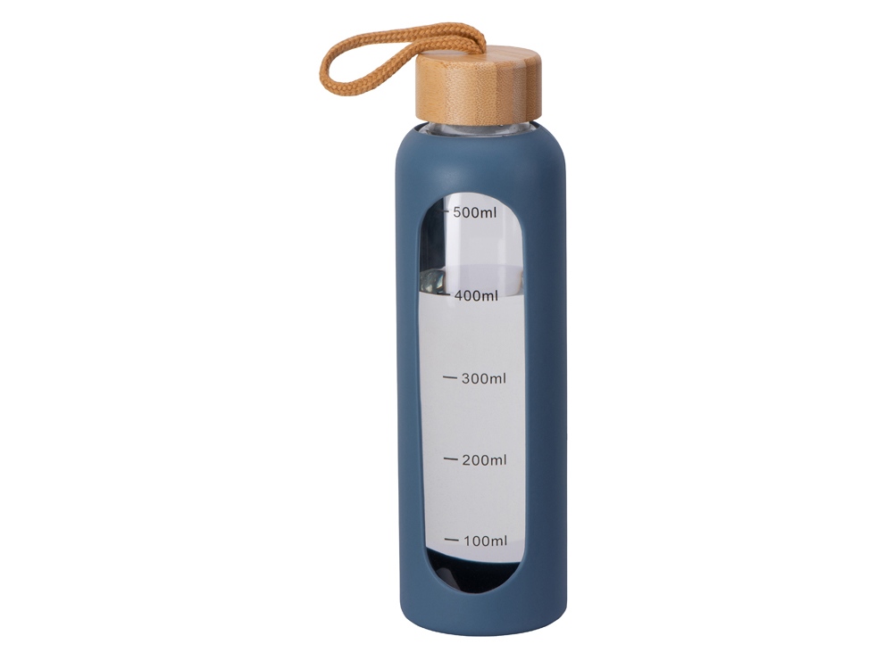 Бутылка из боросиликатного стекла Hangy, 550 мл, индиго