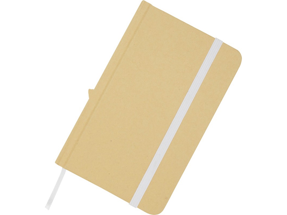 Reed блокнот формата А6 из переработанного материала в твердой обложке с простыми страницами - Белый