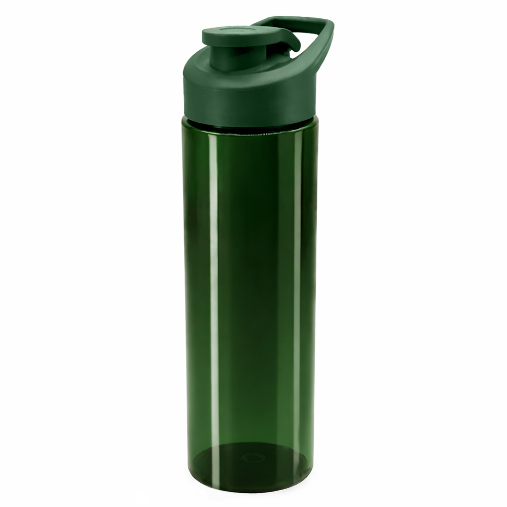 Пластиковая бутылка Ronny To Go с биркой, тёмно-зелёная Пластиковая бутылка Ronny To Go с биркой, тёмно-зелёная