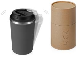 Герметичная термокружка на присоске Kick, 350 мл, серый Герметичная термокружка на присоске Kick, 350 мл, серый