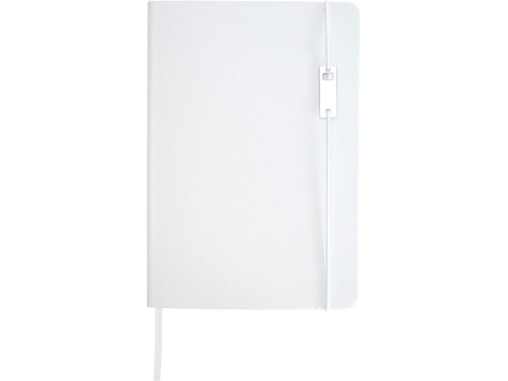 Набор Legato Elegance из блокнота формата А5 в твердой обложке и ручки-роллера, белый/белый