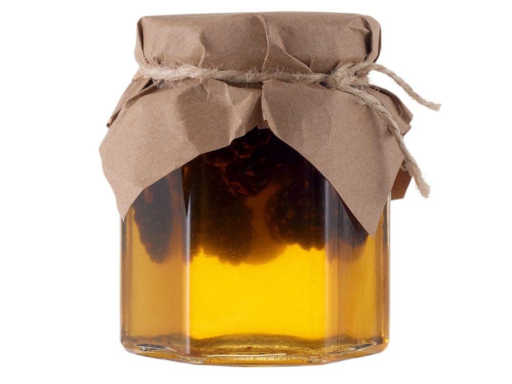 Мед с сосновой шишкой и кедровым орехом 250 гр.