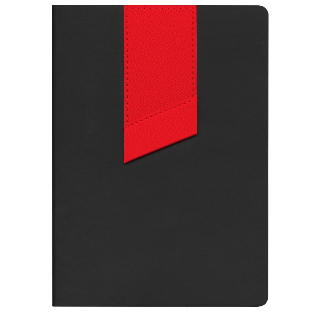 Ежедневник Bookmark, недатированный, черный с красным Ежедневник Bookmark, недатированный, черный с красным