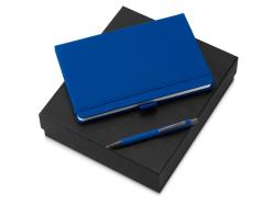 Подарочный набор Vision Pro soft-touch с ручкой и блокнотом А5, синий Подарочный набор Vision Pro soft-touch с ручкой и блокнотом А5, синий