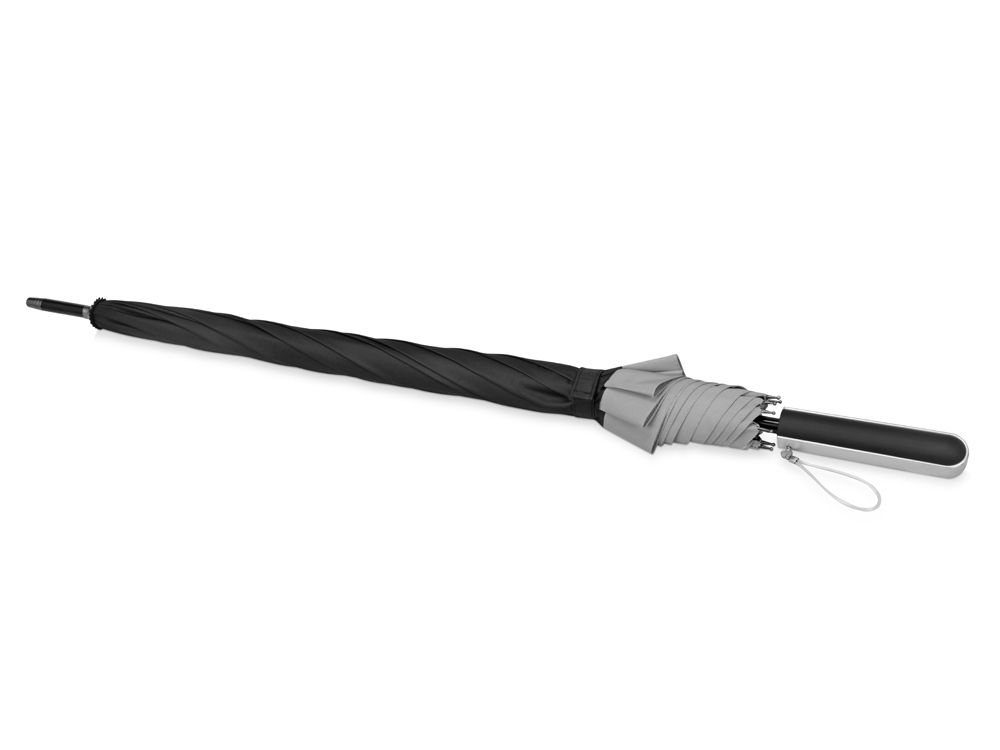 Зонт-трость Reflect полуавтомат, в чехле, черный (Р) Зонт-трость Reflect полуавтомат, в чехле, черный (Р)