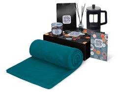 Подарочный набор Re:y. Vive с пледом, френч-прессом и кофе Подарочный набор Re:y. Vive с пледом, френч-прессом и кофе