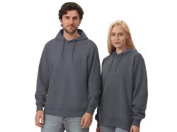 Толстовка с капюшоном оверсайз Lisbon унисекс, темно-серый
