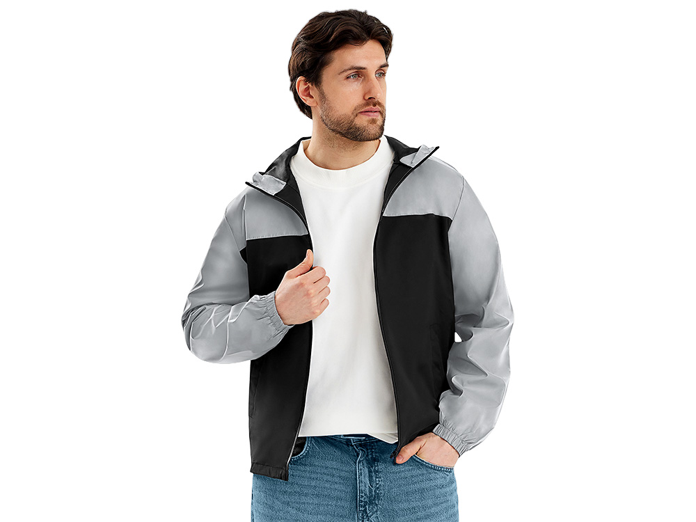 Ветровка светоотражающая Рефлектор гибрид, светоотражающий/черный Ветровка светоотражающая Рефлектор гибрид, светоотражающий/черный