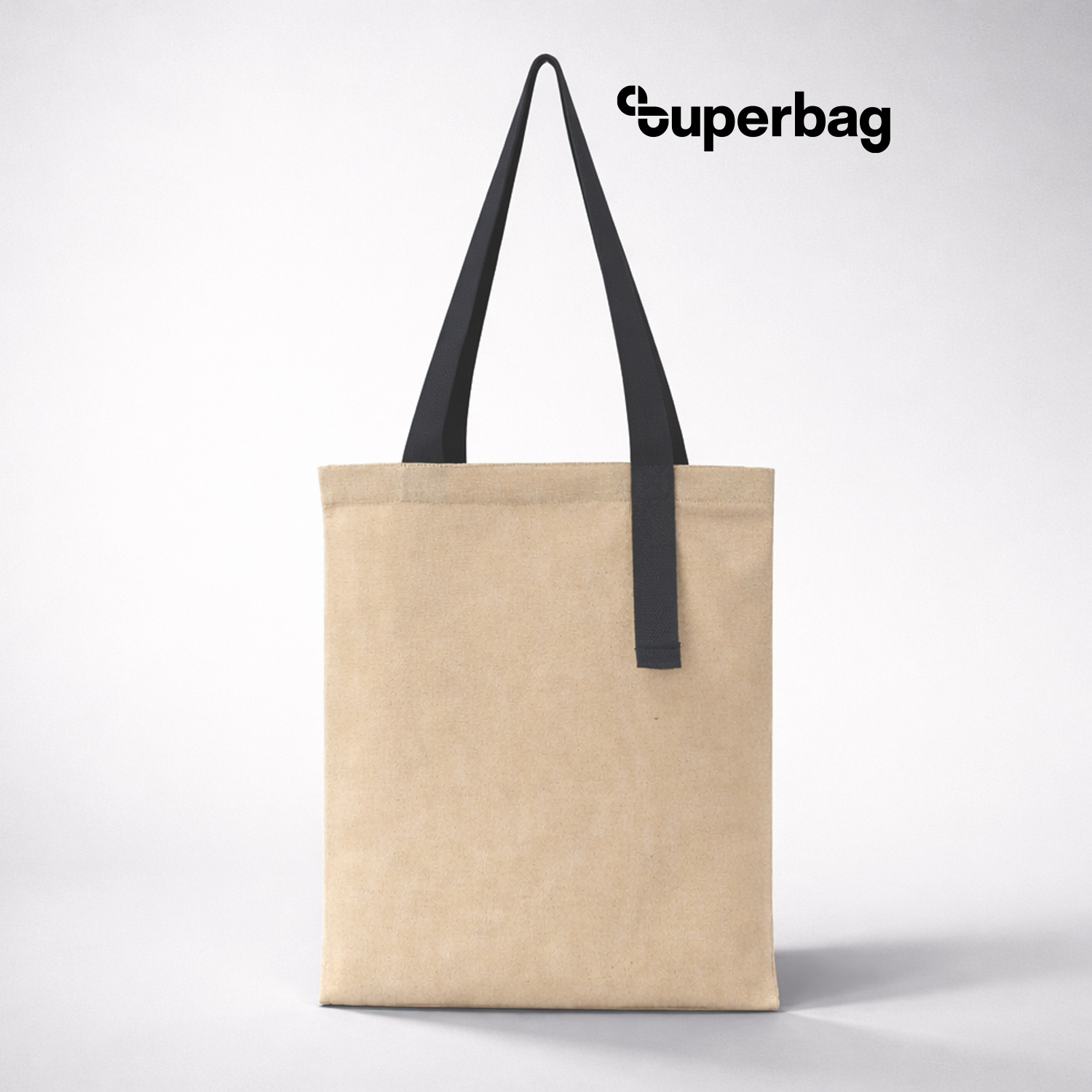 Шоппер Superbag Light, с внутренним креплением-полукольцо (неокрашенный с серым)