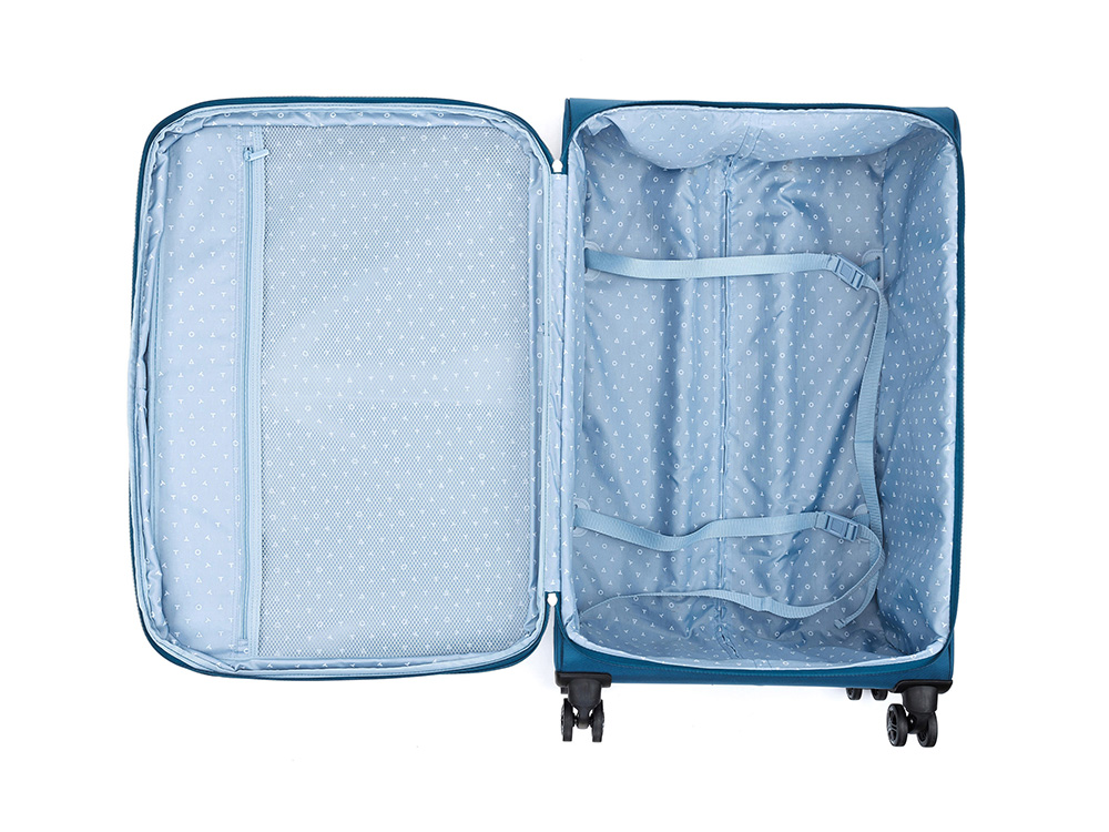 Чемодан TORBER ВИВИ, синий, полиэстер, 48 х 28 х 78 см, 89 л Чемодан TORBER ВИВИ, синий, полиэстер, 48 х 28 х 78 см, 89 л