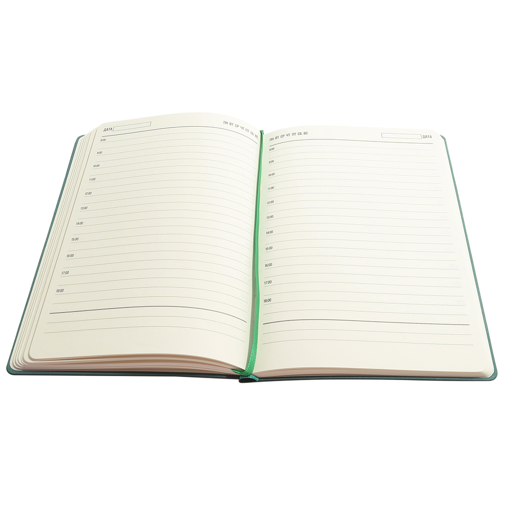 Ежедневник A5 недатированный Franco в мягком переплёте, бутылочно-зеленый