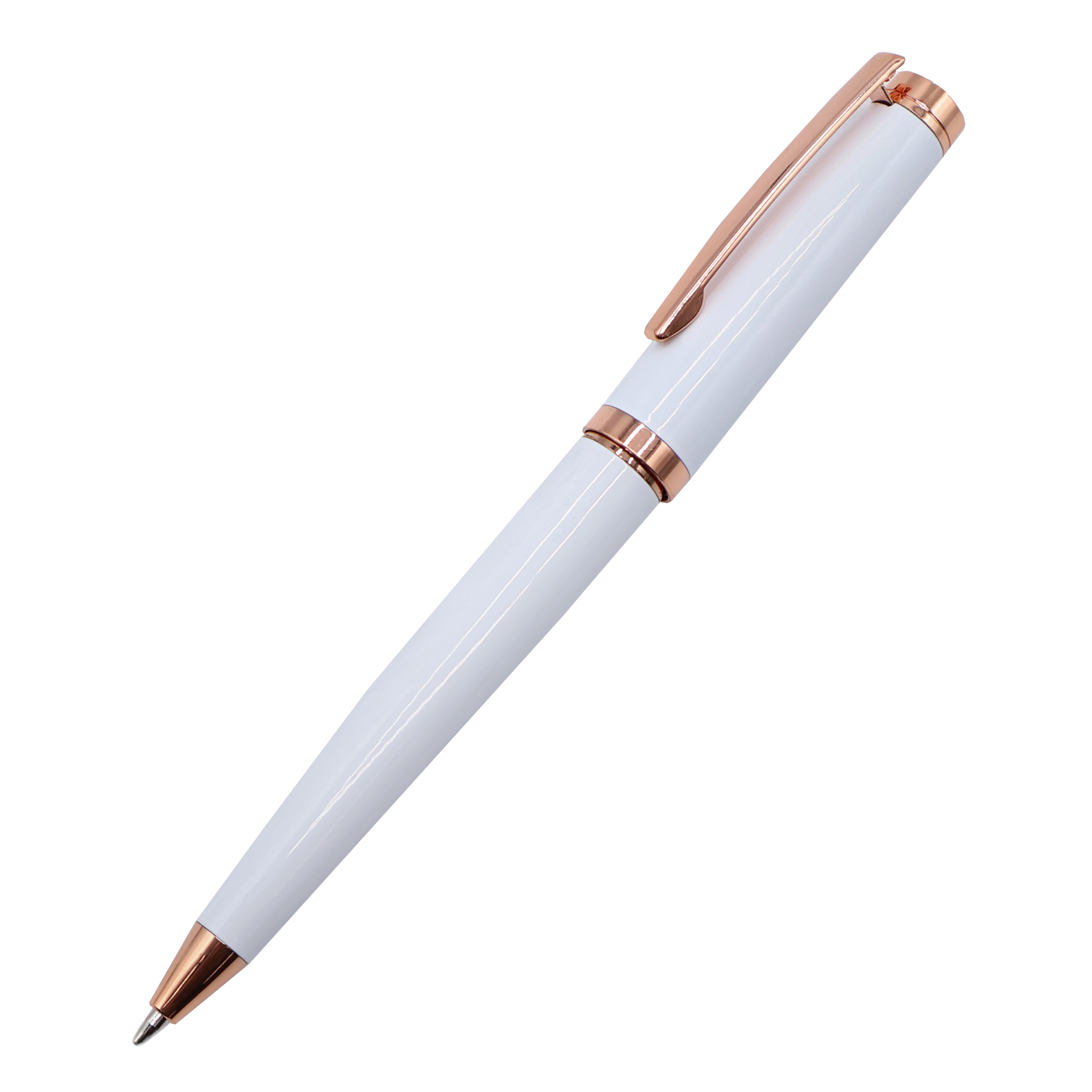 Ручка металлическая Betty, белая с золотом Ручка металлическая Betty, белая с золотом