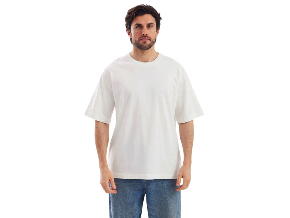 Футболка Kyoto из джерси 180 г/м2 с пич отделкой, унисекс, молочный