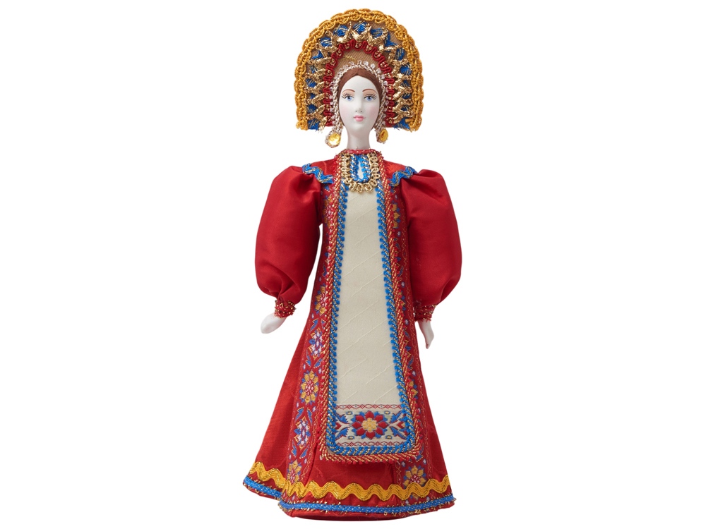 Подарочный набор: кукла фарфоровая, чай Малина с мятой, красный Подарочный набор: кукла фарфоровая, чай Малина с мятой, красный