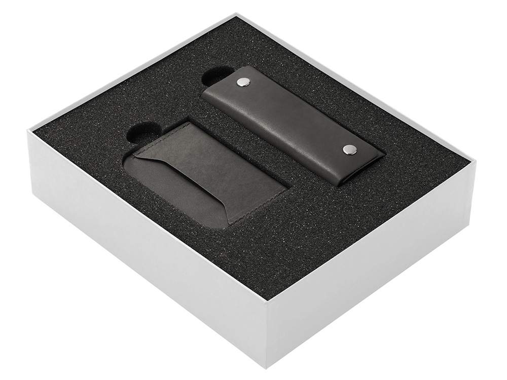 Подарочный набор Long River: картхолдер, ключница (без лого Long River), белая коробка