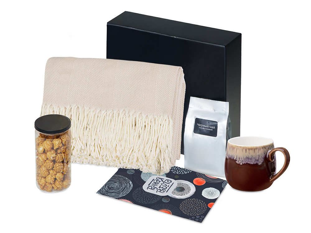 Подарочный набор Re:y. Haven с пледом, кружкой и чаем Подарочный набор Re:y. Haven с пледом, кружкой и чаем