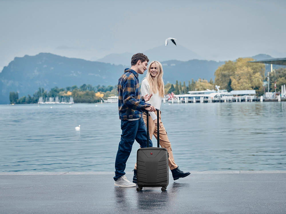 Чемодан WENGER Pegasus, черный, поликарбонат+АБС-пластик, большой, 52х76х30 см, 99 л.