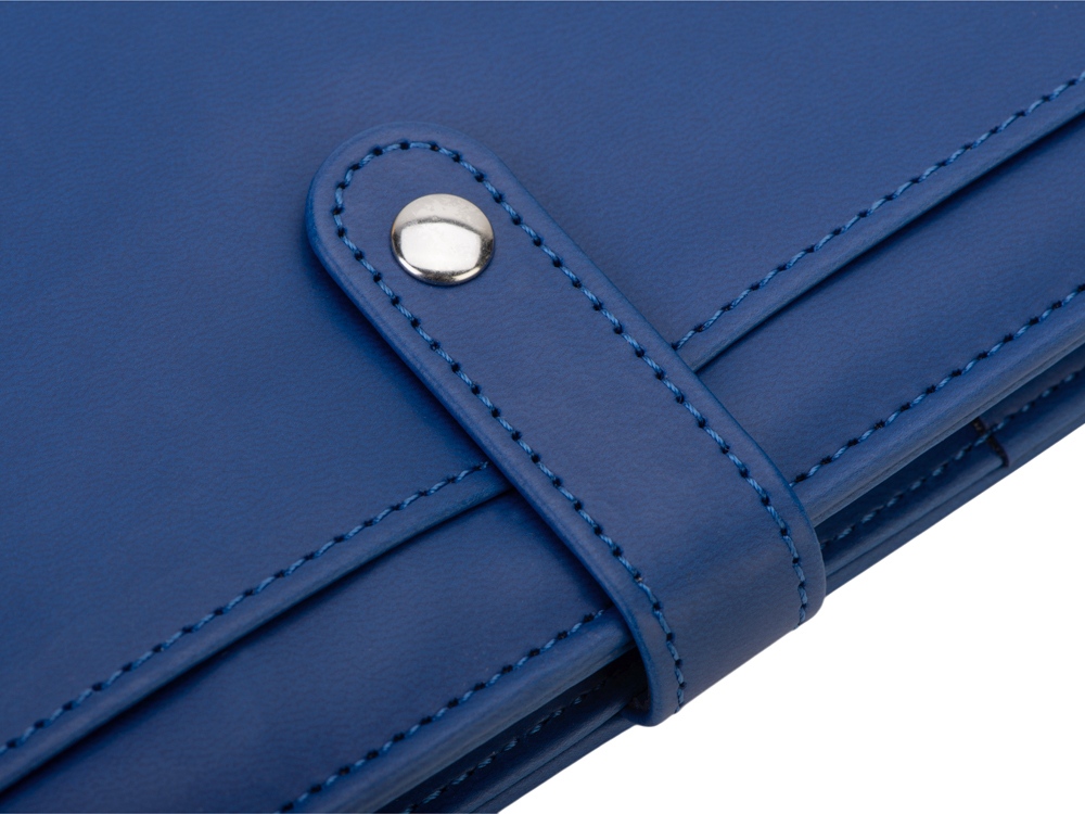 Блокнот-кошелек с сменным блоком А6 Wall Street, 64 листа, синий