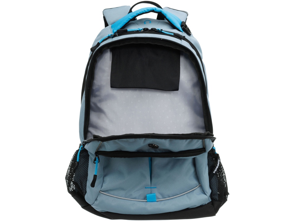 Рюкзак TORBER ROCKIT серый/голубой, полиэстер/добби, 32x15x46 см, 22 л Рюкзак TORBER ROCKIT серый/голубой, полиэстер/добби, 32x15x46 см, 22 л