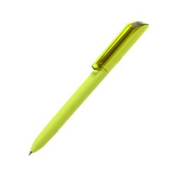 Ручка шариковая FLOW PURE c покрытием soft touch и прозрачным клипом