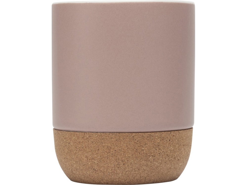 Billie керамическая кружка объемом 300 мл с пробковыми деталями и матовой отделкой, пыльно-розовый