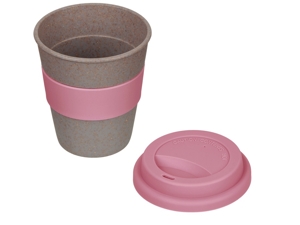 Стакан с силиконовой крышкой Cafe, dust pink Стакан с силиконовой крышкой Cafe, dust pink