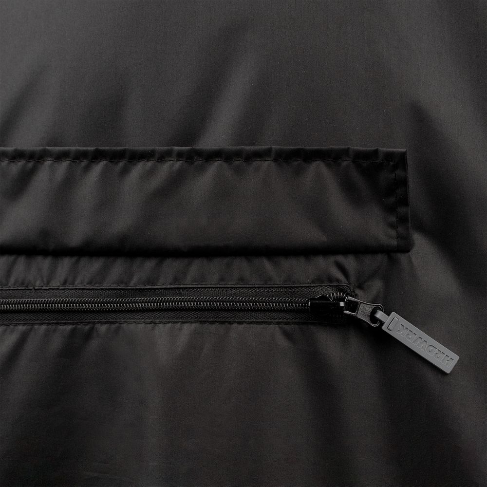 Дождевик-анорак Hard Work, укороченный, черный, единый размер