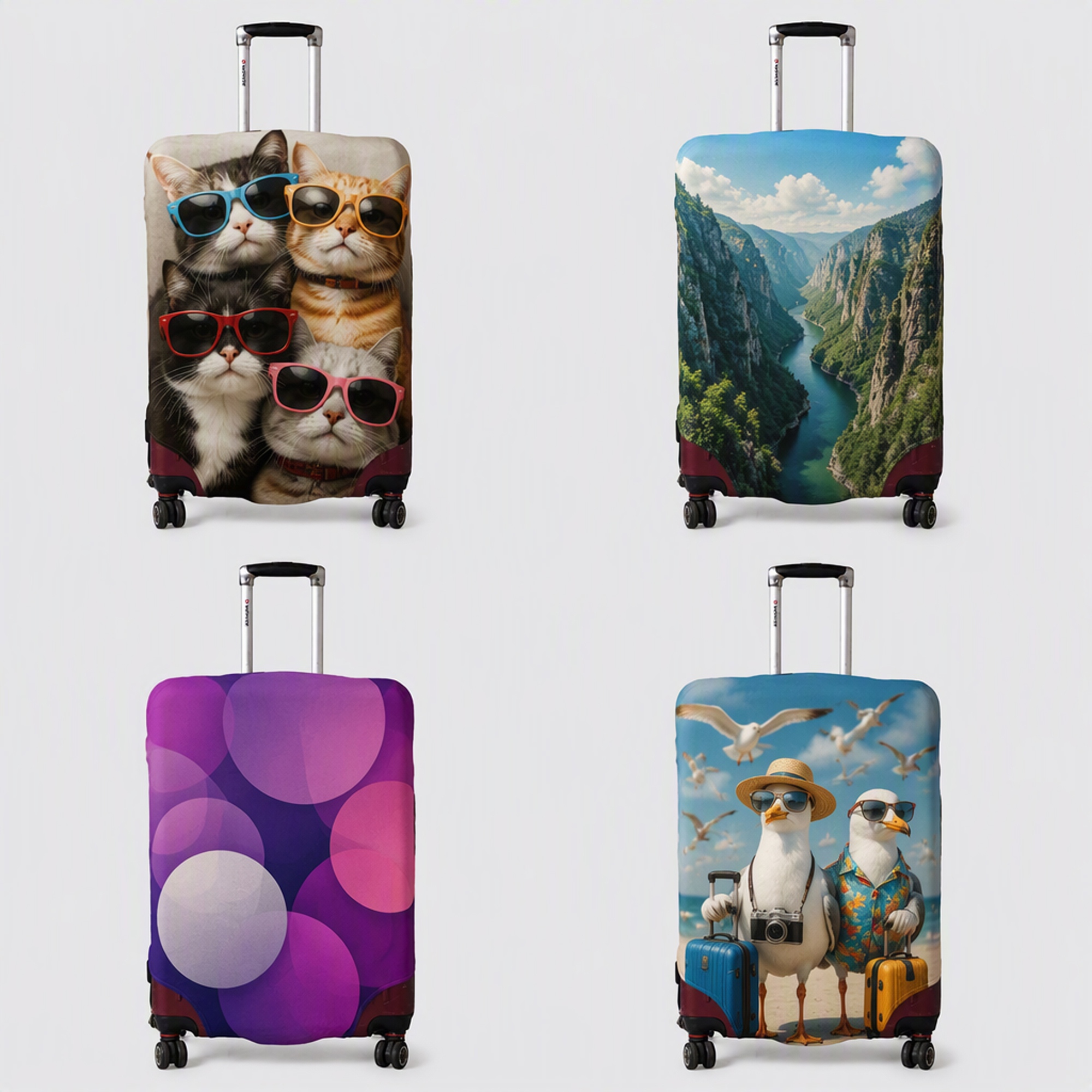 Чехол для чемодана Спандекс с возможностью полноцветной печати, M Чехол для чемодана Спандекс с возможностью полноцветной печати, M