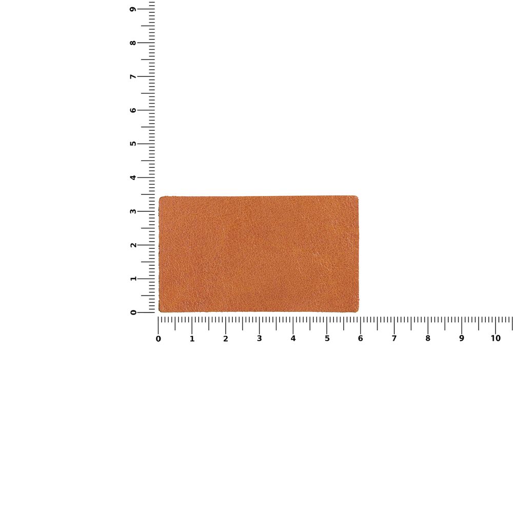 Лейбл кожаный Pasek, M, горчичный